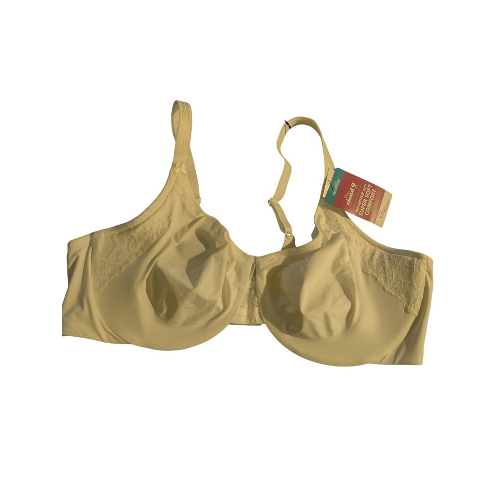 Olga by Warners Cloud 9 Minimizer Underwire Bra White Lace‎ 44D